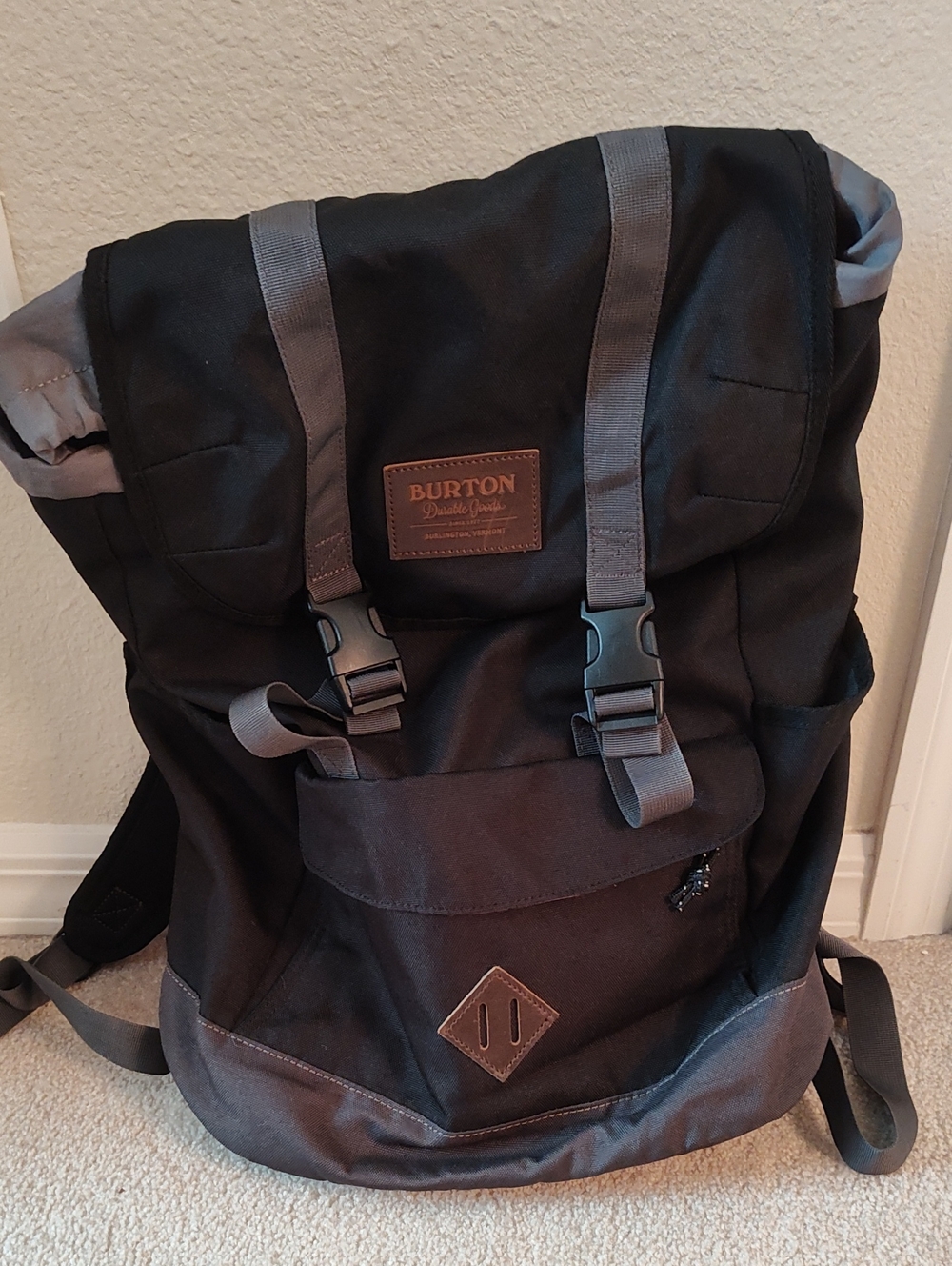 Burton Black Backpack with Gray Accents